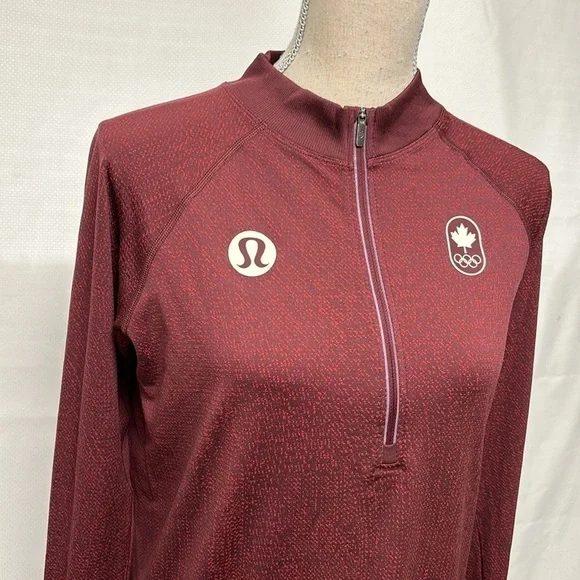 Lululemon Team Canada Swiftly Tech Half Zip 2.0 with COC logo - Picture 3 of 10